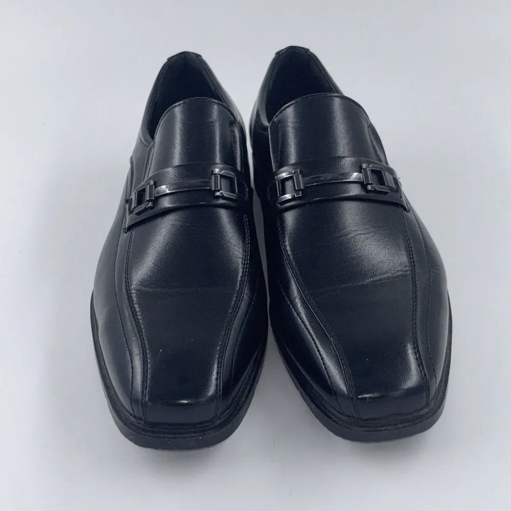 Xray Shoes Men's 13 Black Faux Leather Slip-on Dress Loafers Event Wedding